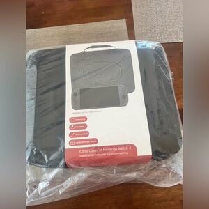 NWT Nintendo Switch 2 Hard Cover Travel Case with storage